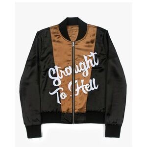 Black and Brown Bomber Jacket
